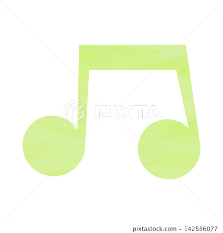 An illustration of a musical note icon with a beautiful watercolor pattern. An illustration of a musical note icon with a beautiful watercolor pattern. 142886077