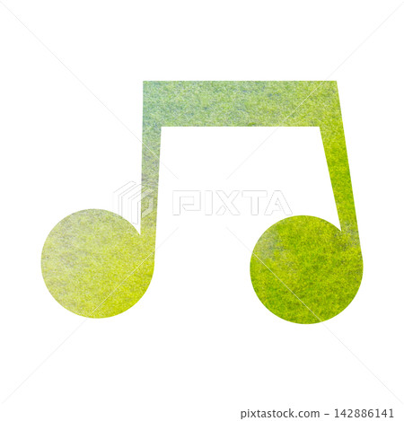 An illustration of a musical note icon with a beautiful watercolor pattern. An illustration of a musical note icon with a beautiful watercolor pattern. 142886141