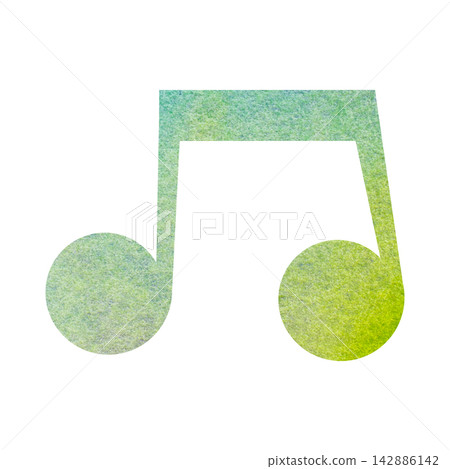 一幅帶有精美水彩圖案的音符圖示插圖。 一幅帶有精美水彩圖案的音符圖示插圖。 142886142
