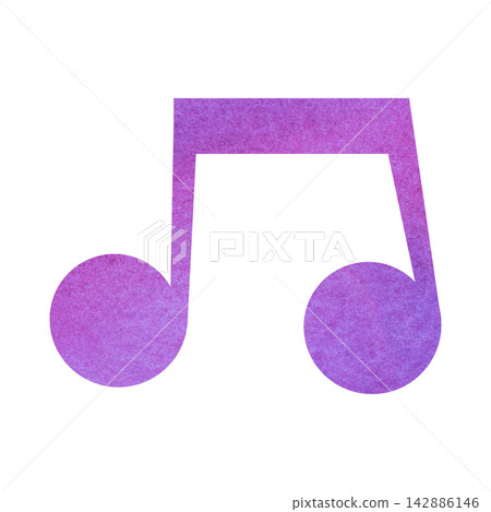 An illustration of a musical note icon with a beautiful watercolor pattern. An illustration of a musical note icon with a beautiful watercolor pattern. 142886146