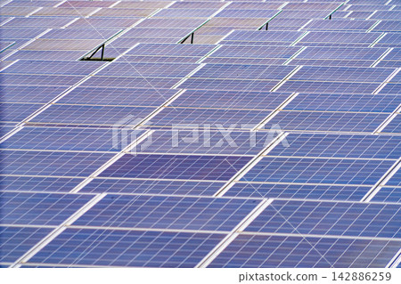 Large rows of solar power panels Large rows of solar power panels 142886259