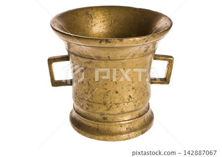 Antique metal jug, pot, jar Antique metal jug, pot, jar 142887067