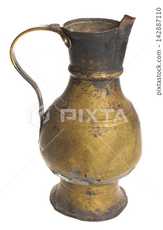 Antique metal jug, pot, jar Antique metal jug, pot, jar 142887110