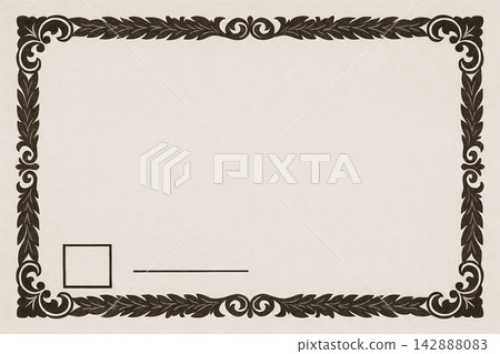 Certificate dan grade diplom karate. Old vintage paper, with frame texture background art design. Certificate dan grade diplom karate. Old vintage paper, with frame texture background art design. 142888083