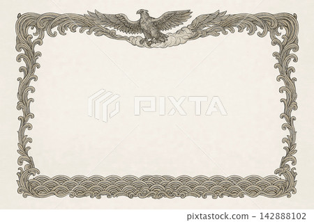 Certificate dan grade diplom karate. Old vintage paper, with frame texture background art design. Certificate dan grade diplom karate. Old vintage paper, with frame texture background art design. 142888102
