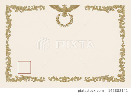 Certificate dan grade diplom karate. Old vintage paper, with frame texture background art design. Certificate dan grade diplom karate. Old vintage paper, with frame texture background art design. 142888141