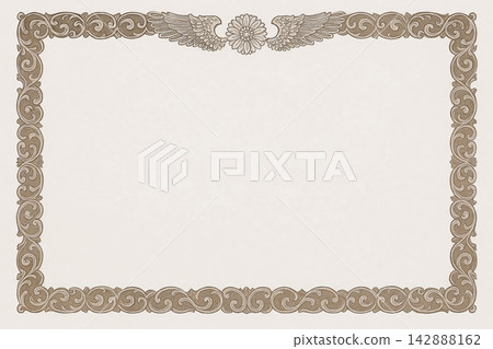 Certificate dan grade diplom karate. Old vintage paper, with frame texture background art design. Certificate dan grade diplom karate. Old vintage paper, with frame texture background art design. 142888162