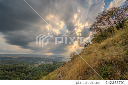 Summer Mountains Landscape with Green forest. 142888701