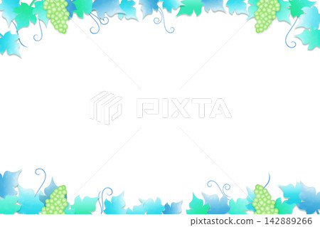 Background illustration of grapes and grape leaves, seasonal image Background illustration of grapes and grape leaves, seasonal image 142889266