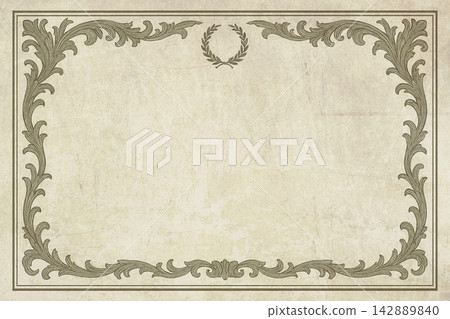 Certificate dan grade diplom karate. Old vintage diplom paper with frame texture background art design Certificate dan grade diplom karate. Old vintage diplom paper with frame texture background art design 142889840