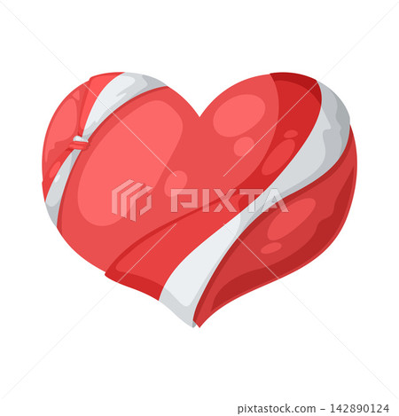 Illustration of Patriotic Heart Illustration of Patriotic Heart 142890124