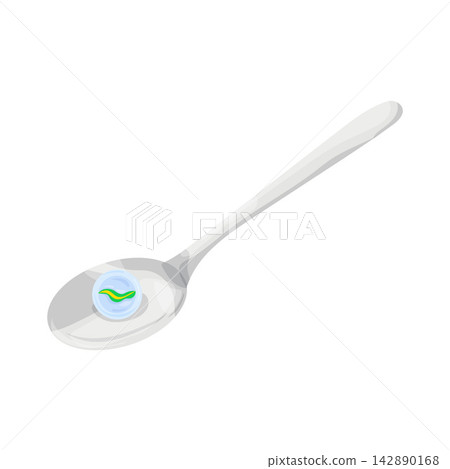 Illustration of Marbles and Spoon Illustration of Marbles and Spoon 142890168