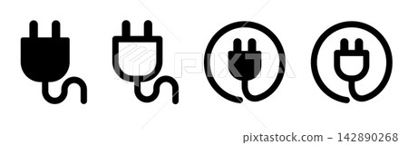 電源插座矢量圖示集。 142890268