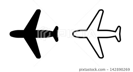 Vector airplane illustration set Vector airplane illustration set 142890269