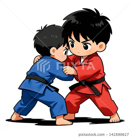 WRESTLING young fighter, graphic style, traditional color dress, in fighting pose. WRESTLING young fighter, graphic style, traditional color dress, in fighting pose. 142890627