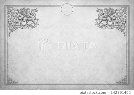 Certificate dan grade diplom karate. Old vintage paper with frame texture background art design.. Certificate dan grade diplom karate. Old vintage paper with frame texture background art design.. 142891463