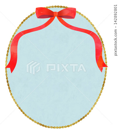 Red ribbon frame Red ribbon frame 142892801