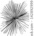 Hand-drawn radial line and sunburst pattern texture material 142892999
