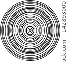 Abstract pattern material featuring hand-drawn concentric circles and spiral lines. 142893000