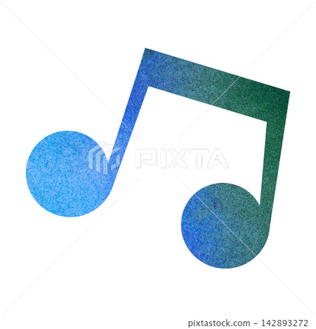 An illustration of a musical note icon with a beautiful watercolor pattern. An illustration of a musical note icon with a beautiful watercolor pattern. 142893272