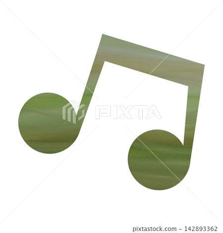 An illustration of a musical note icon with a beautiful watercolor pattern. An illustration of a musical note icon with a beautiful watercolor pattern. 142893362
