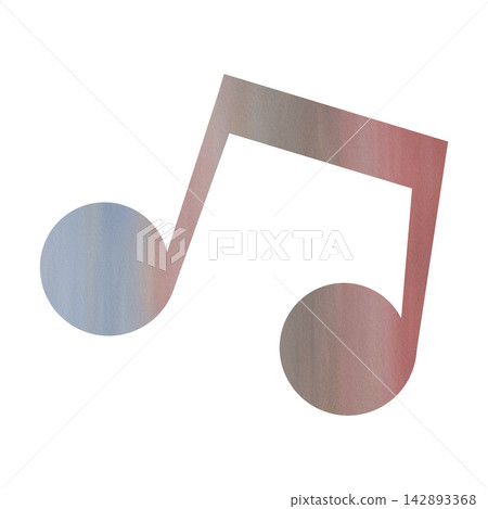 An illustration of a musical note icon with a beautiful watercolor pattern. An illustration of a musical note icon with a beautiful watercolor pattern. 142893368