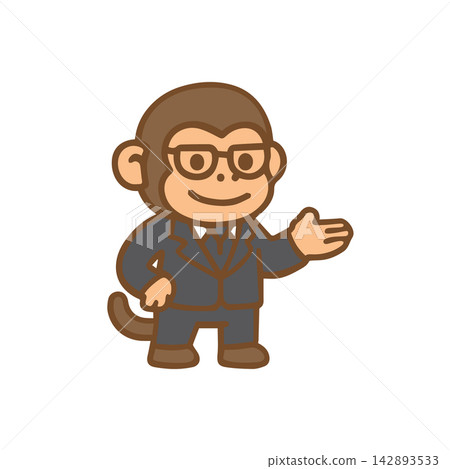 A cute monkey as a lecturer Cartoon Illustration A cute monkey as a lecturer Cartoon Illustration 142893533