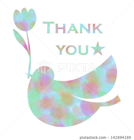 Beautiful watercolor pattern of thank you icon image illustration Beautiful watercolor pattern of thank you icon image illustration 142894189