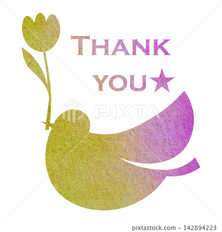 Beautiful watercolor pattern of thank you icon image illustration Beautiful watercolor pattern of thank you icon image illustration 142894223
