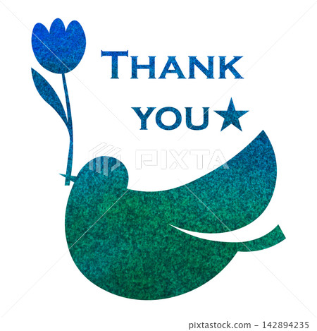 Beautiful watercolor pattern of thank you icon image illustration 142894235