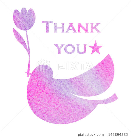 Beautiful watercolor pattern of thank you icon image illustration Beautiful watercolor pattern of thank you icon image illustration 142894283