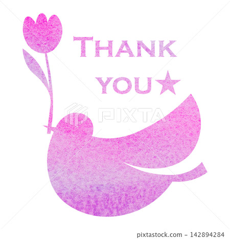 Beautiful watercolor pattern of thank you icon image illustration Beautiful watercolor pattern of thank you icon image illustration 142894284