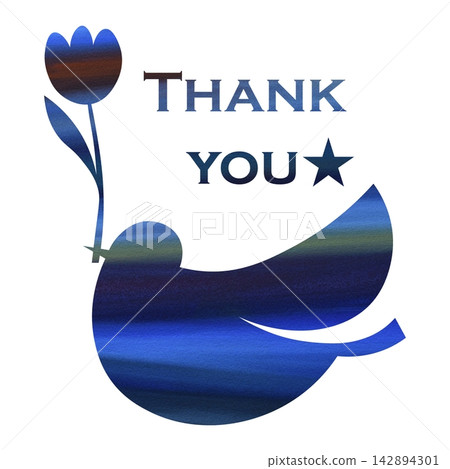 Beautiful watercolor pattern of thank you icon image illustration Beautiful watercolor pattern of thank you icon image illustration 142894301