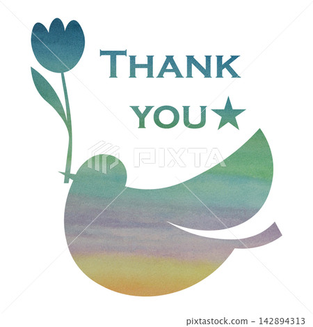 Beautiful watercolor pattern of thank you icon image illustration Beautiful watercolor pattern of thank you icon image illustration 142894313