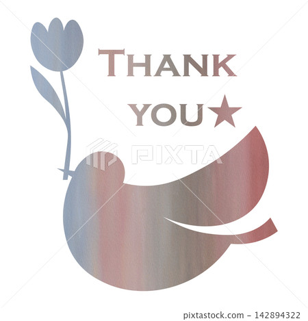 Beautiful watercolor pattern of thank you icon image illustration Beautiful watercolor pattern of thank you icon image illustration 142894322