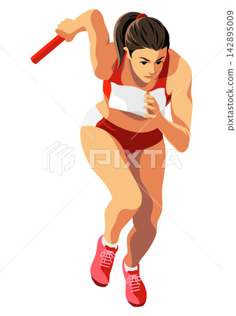 Track and field "Women's relay runner" Track and field "Women's relay runner" 142895009