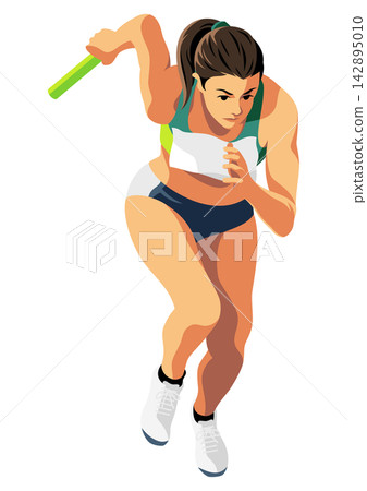 Track and field "Women's relay runner" Track and field "Women's relay runner" 142895010