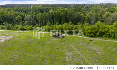 agricultural field, view from above agricultural field, view from above 142895325