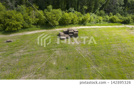 agricultural field, view from above agricultural field, view from above 142895326