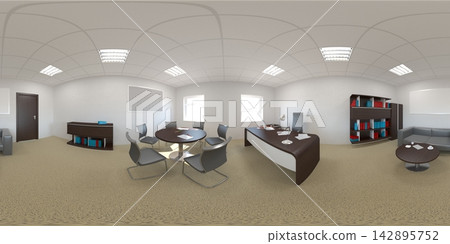 spherical panorama of the interior, 3D illustration 142895752