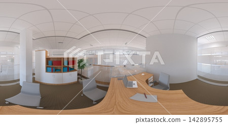 spherical panorama of the interior, 3D illustration 142895755
