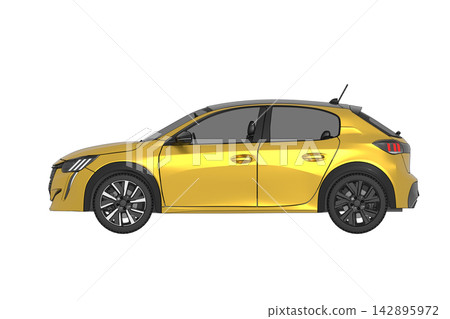car isolated on transparent background, 3d illustration, cg render car isolated on transparent background, 3d illustration, cg render 142895972