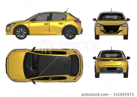 car isolated on transparent background, 3d illustration, cg render car isolated on transparent background, 3d illustration, cg render 142895973