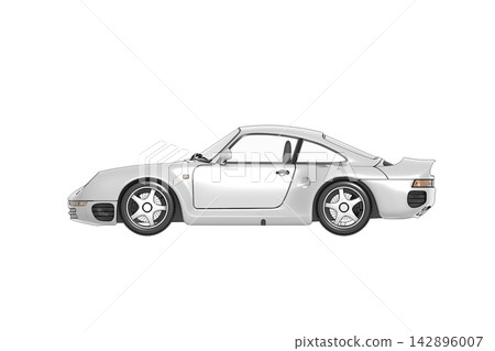 car isolated on transparent background, 3d illustration, cg render car isolated on transparent background, 3d illustration, cg render 142896007