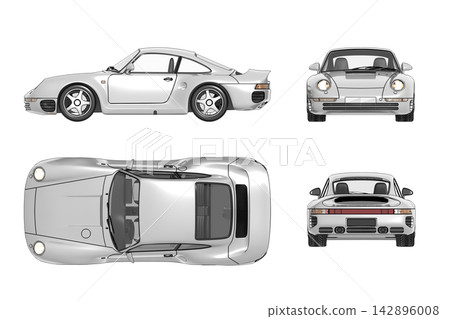 car isolated on transparent background, 3d illustration, cg render car isolated on transparent background, 3d illustration, cg render 142896008