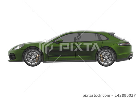 car isolated on transparent background, 3d illustration, cg render car isolated on transparent background, 3d illustration, cg render 142896027