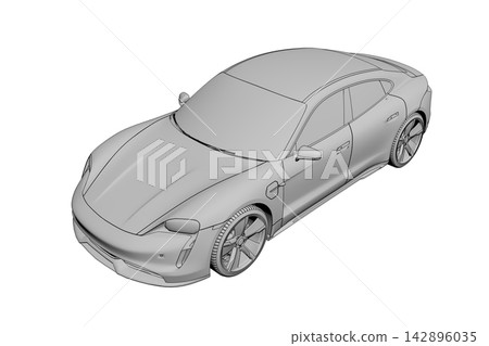 car isolated on transparent background, 3d illustration, cg render car isolated on transparent background, 3d illustration, cg render 142896035