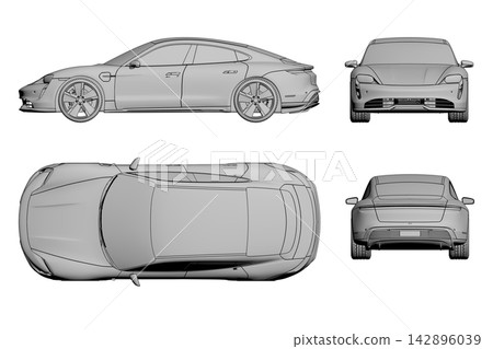 car isolated on transparent background, 3d illustration, cg render car isolated on transparent background, 3d illustration, cg render 142896039