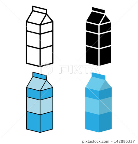 牛奶盒圖示;牛奶;飲料;飲品;紙盒;黑白;彩色;向量圖 牛奶盒圖示;牛奶;飲料;飲品;紙盒;黑白;彩色;向量圖 142896337