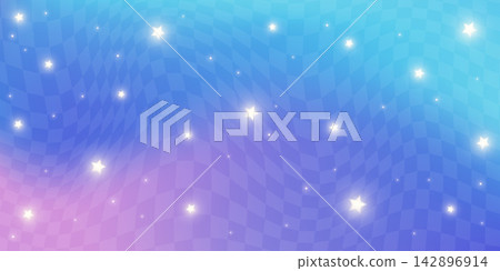 Y2k aesthetic background with pink and blue soft gradient and cute stars. Abstract retro poster with pattern of grid and sparkles. Geometric checkered trendy purple bg. Vector Y2k aesthetic background with pink and blue soft gradient and cute stars. Abstract retro poster with pattern of grid and sparkles. Geometric checkered trendy purple bg. Vector 142896914